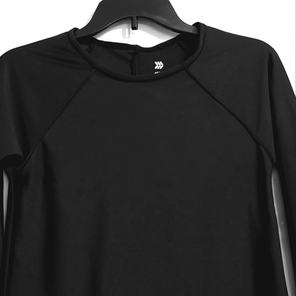 ALL IN MOTION BLACK SWIM BEACH TOP UPF 50+ CHLORINE RESISTANT SIZE M - Picture 3 of 7